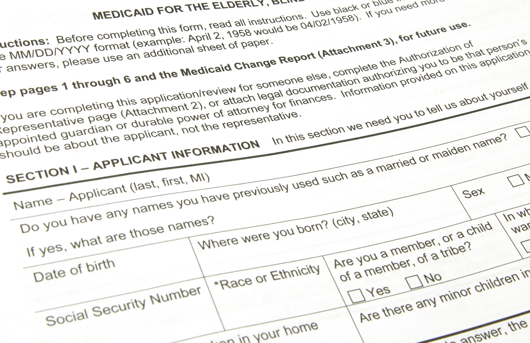 Medicaid Application - Retired Americans